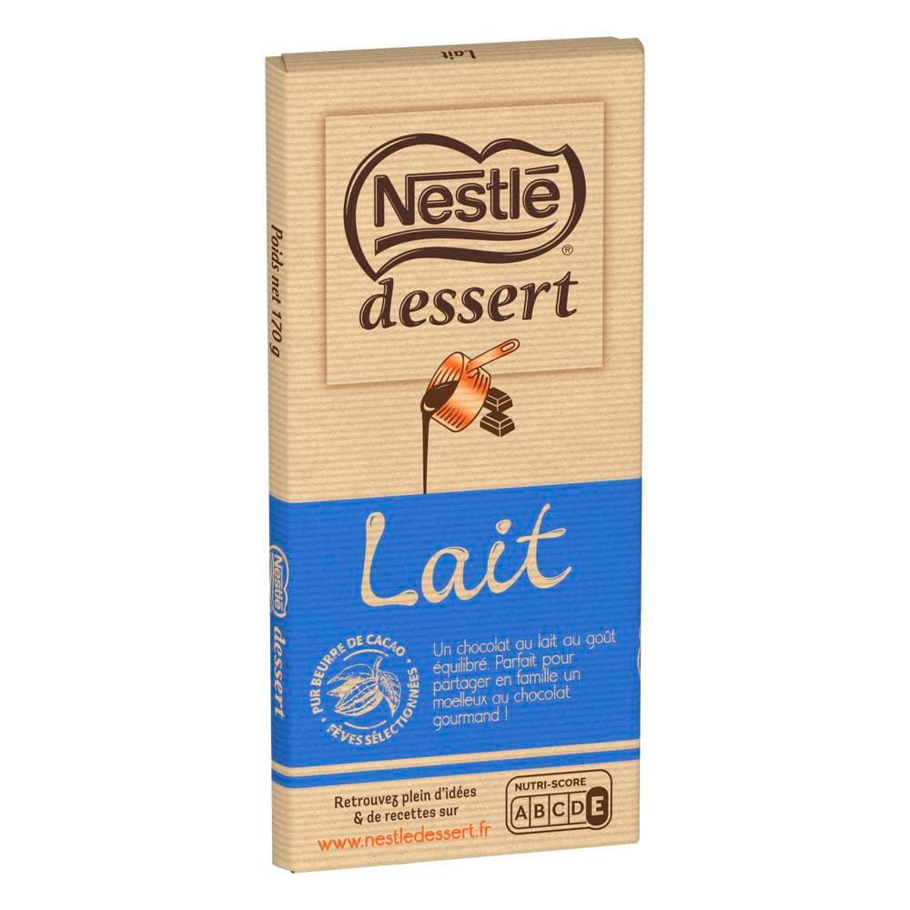 Nestlé - Dessert tablette de chocolat au lait (170g)