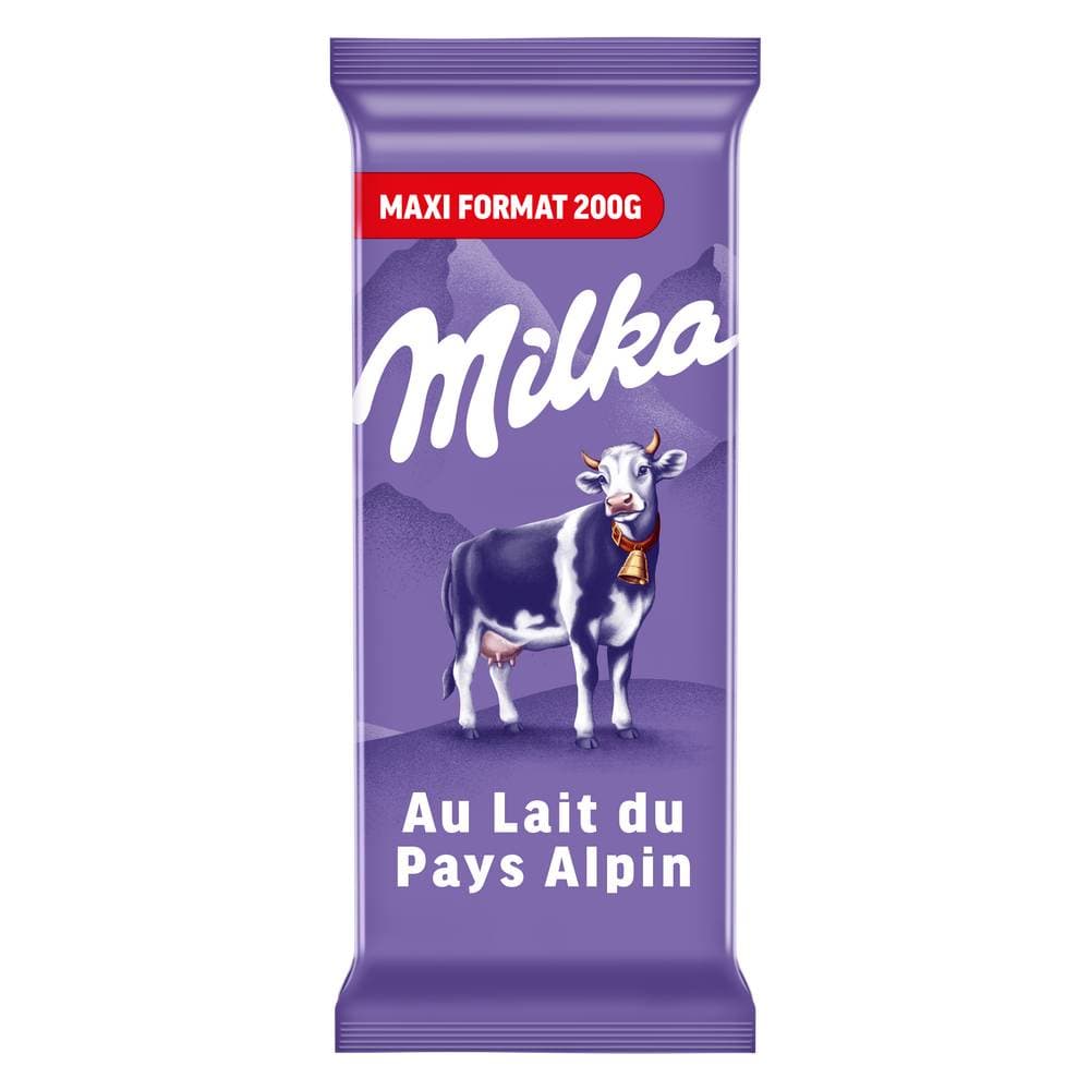 Milka - Tablette de chocolat, lait du pays alpin (200g)