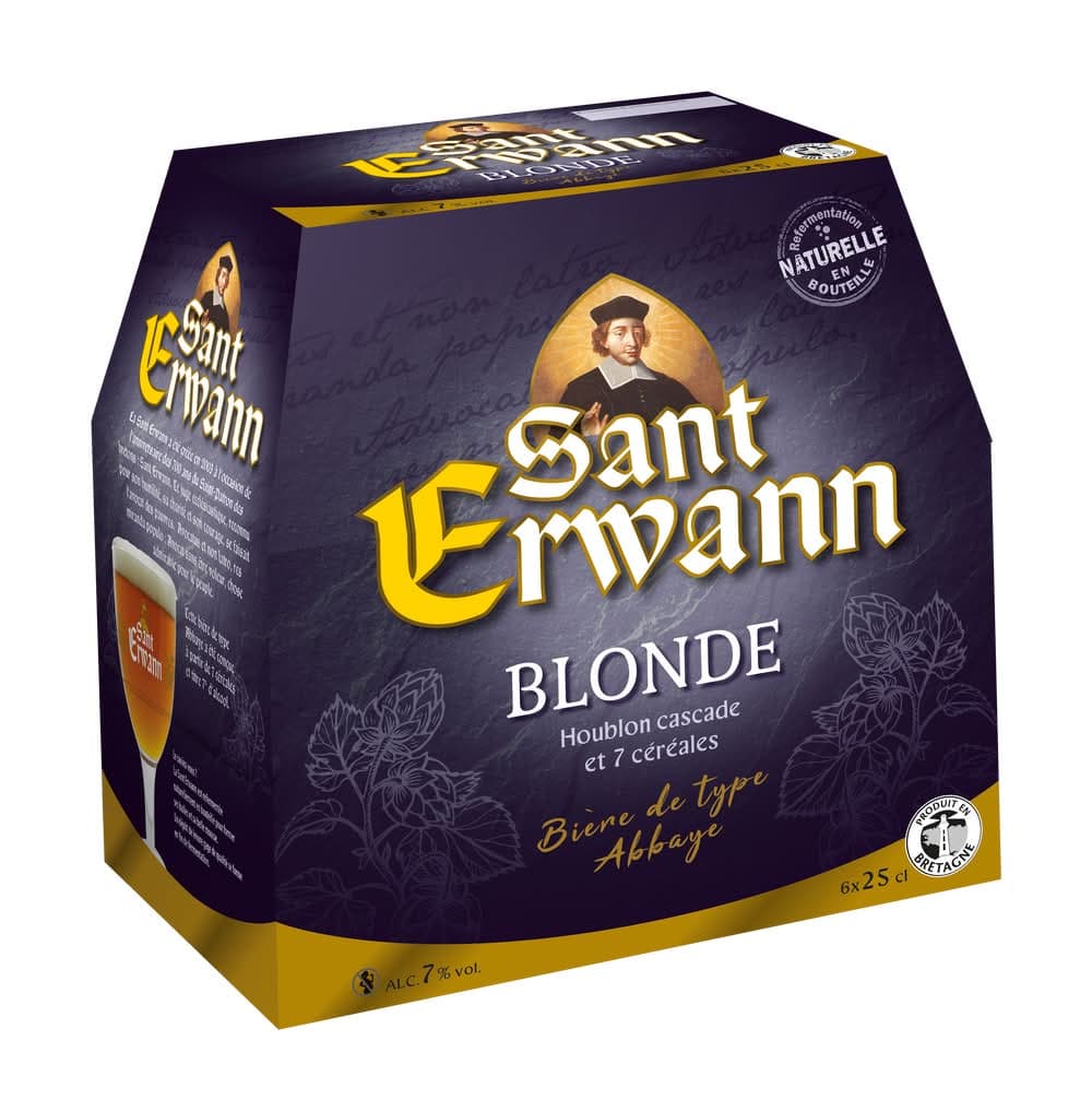 Sant Erwann - Bière blonde d'abbaye (6 x 250ml)