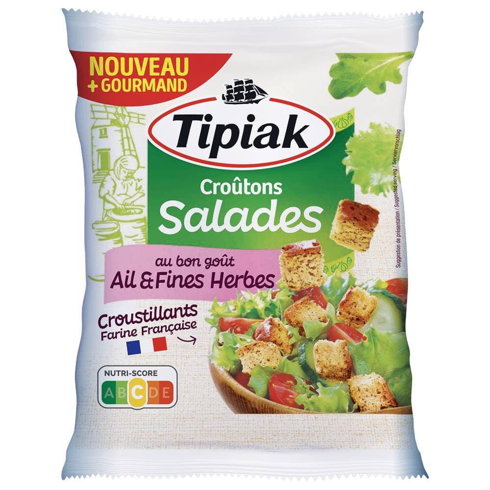 Tipiak - Croûtons pour salade, ail - fines herbes (50g)