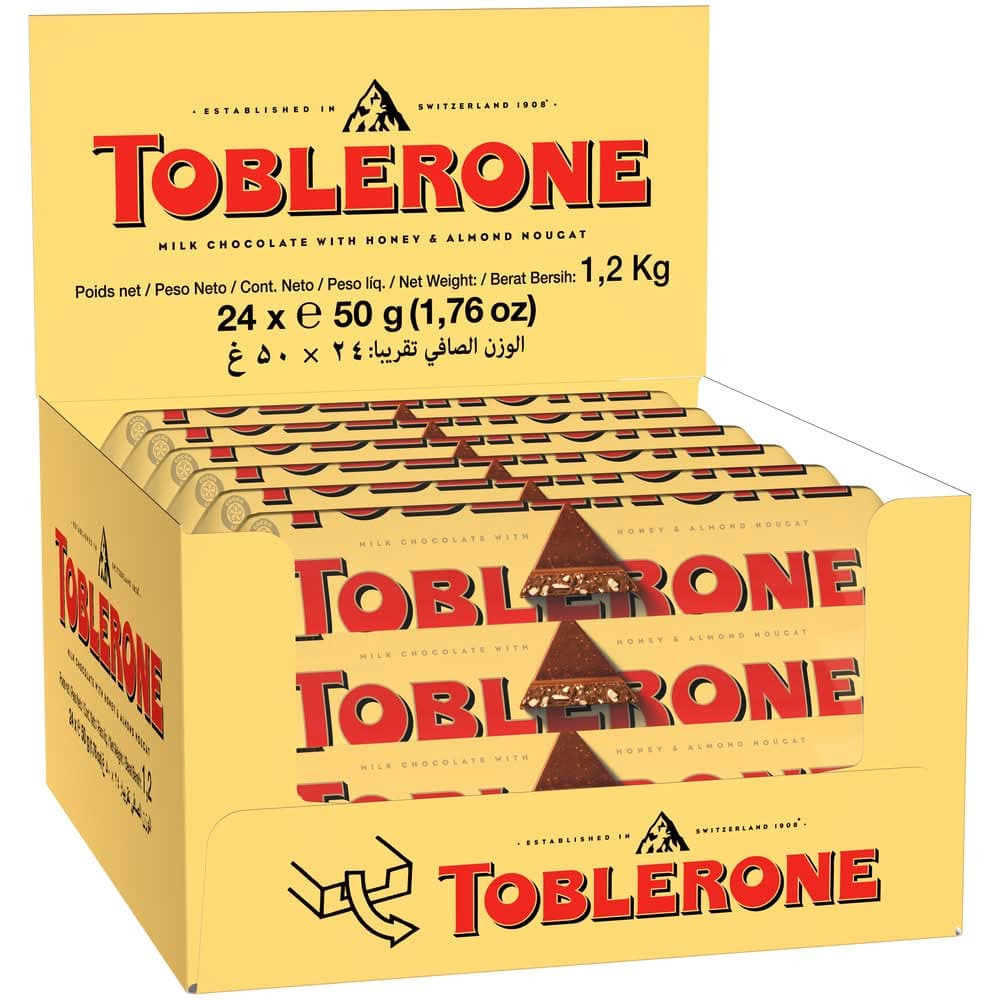 Toblerone - Barres chocolatées au lait (50g)