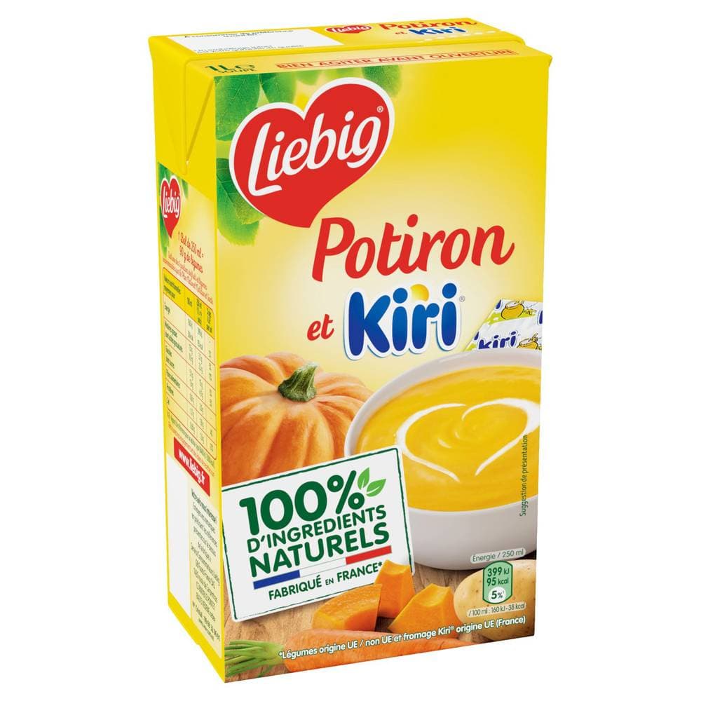 Liebig - Soupe doux plaisirs, potiron & kiri (1L)