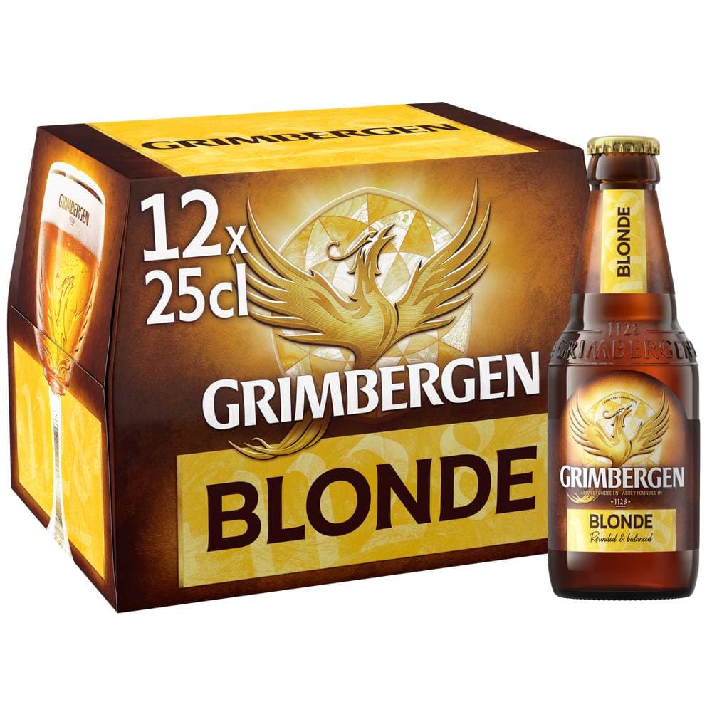 Grimbergen - Bière blonde d'abbaye (12 x 250ml)