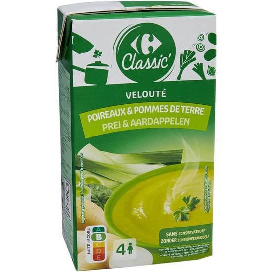 Carrefour Classic' - Soupe velouté, poireaux & pommes de terre (1L)