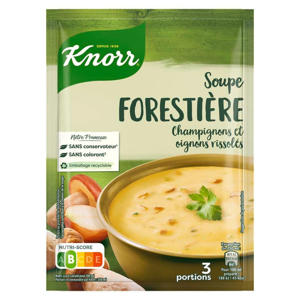 Knorr - Soupe déshydratée forestière, champignons & oignons rissolés (85g)